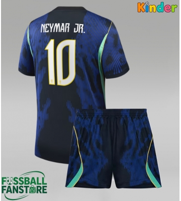 Brasilien Neymar Jr #10 Replik Auswärtstrikot Kinder WM 2026 Kurzarm (+ Kurze Hosen)